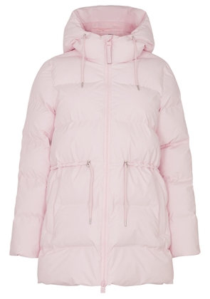Rains Quilted Rubberised Jacket - Pink - XS