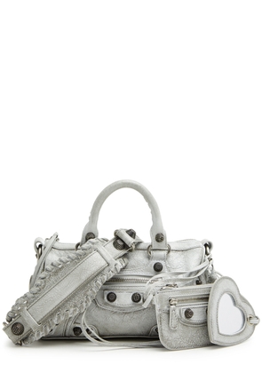 Balenciaga Neo Cagole City Mini Top Handle Bag, Leather Bag, White