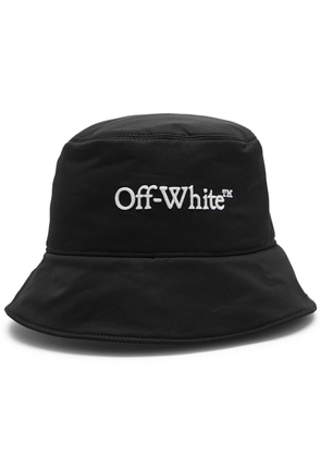 Off-white Bookish Embroidered Nylon Bucket hat - Black