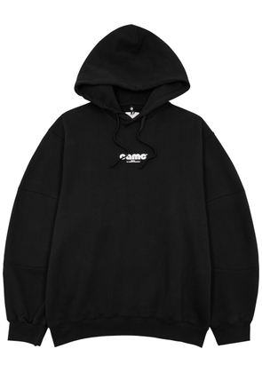 Oamc Nome Logo Hooded Cotton Sweatshirt - Black - XL