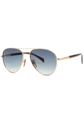 DB Eyewear BY David Beckham Aviator-style Sunglasses - Gold Other
