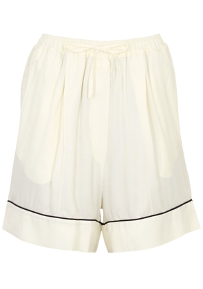 Sleeper Pastelle Satin Pyjama Shorts - Cream - L/XL