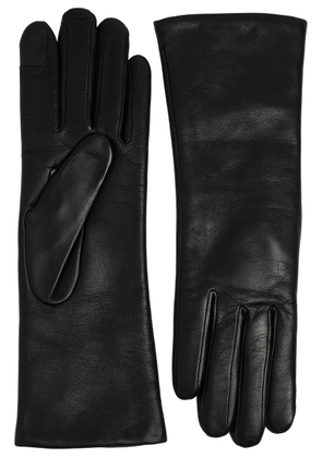 Agnelle Christina Leather Gloves - Black