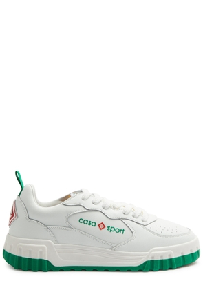 Casablanca Tennis Court Panelled Leather Sneakers - White - 9 (IT43/ UK9)