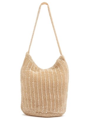 Free People A Little Sparkle Woven top Handle bag - Rose
