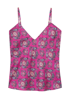 Jessica Russell Flint Persia Printed Stretch-silk Pyjama top - Pink - M