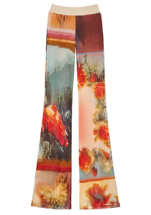 Jean Paul Gaultier Scarf Printed Tulle Trousers - Multicoloured - S