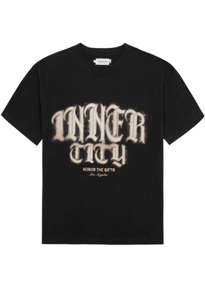Honor The Gift Inner City Logo Cotton T-shirt - Black