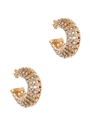 Rosantica Arte Crystal-embellished Hoop Earrings - Gold - One Size