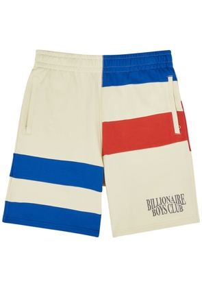 Billionaire Boys Club Colour-blocked Logo Cotton Shorts - Cream - S