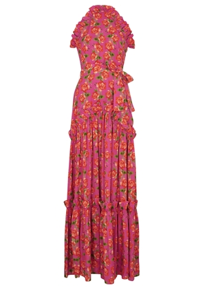 Borgo DE Nor Tatiana Floral-print Silk Maxi Dress - Red - 12
