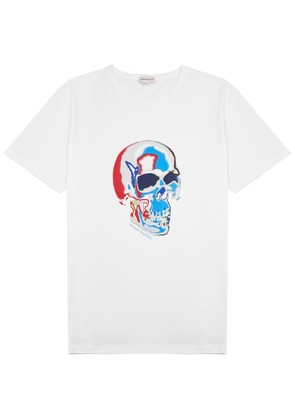 Alexander Mcqueen Skull-print Cotton T-shirt - White - L