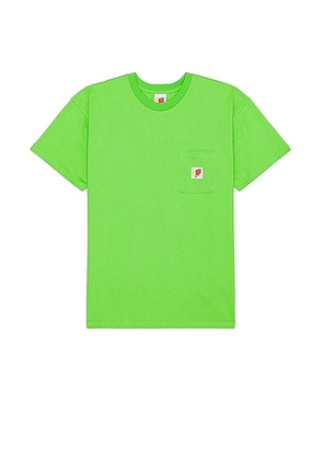 Sky High Farm Workwear Unisex Logo Label T-shirt Knit in GREEN - Green. Size L (also in S, XS).