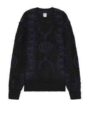South2 West8 Loose Fit Sweater in Black - Black. Size L (also in M, XL/1X).