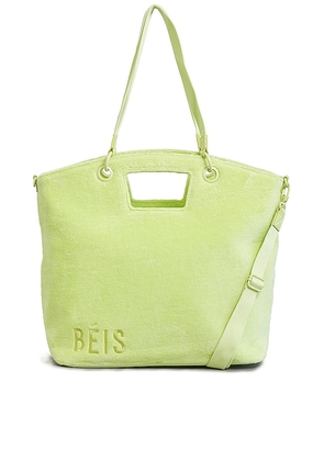 BEIS The Terry Tote in Green.