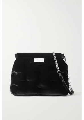 Maison Margiela - Glam Slam Classique Small Padded Quilted Velvet Shoulder Bag - Black - One size