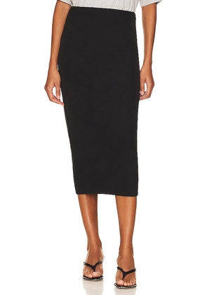L'Academie The Suiting Midi Skirt in Black. Size XL.