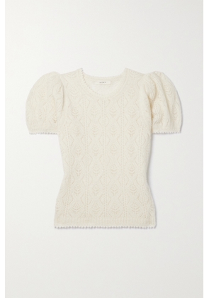 DÔEN - Carena Pointelle-knit Alpaca-blend Top - White - x small,small,medium,large,x large
