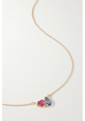 STONE AND STRAND - Just The Two Of Us 10-karat Gold, Sapphire And Tourmaline Necklace - One size