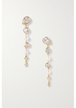 Completedworks - + Net Sustain The Light Of The Past Recycled Gold Vermeil, Cubic Zirconia And Pearl Earrings - One size