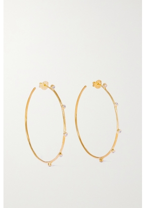 Anissa Kermiche - Razzle Dazzle Gold-plated Cubic Zirconia Hoop Earrings - One size