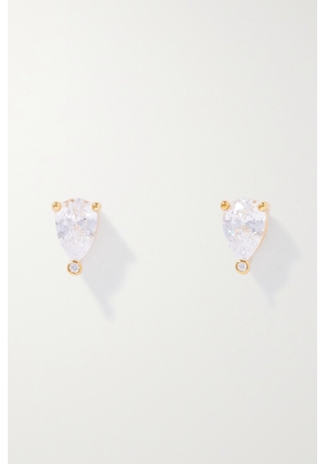 Anissa Kermiche - Poire Gold Vermeil Cubic Zirconia Earrings - One size