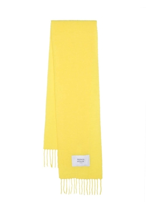 Maison Kitsuné brushed alpaca-wool-blend scarf - Yellow