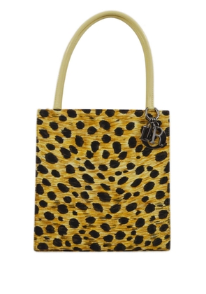 Christian Dior 1999 pre-owned leopard-print tote bag - Yellow