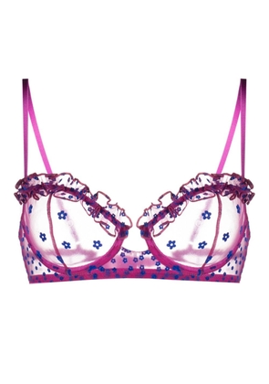 LE PETIT TROU Petunia floral-embroidered bra - Pink