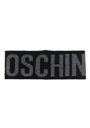Moschino logo intarsia-knit headband - Black