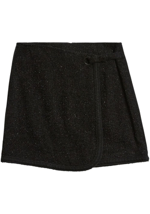 Jason Wu wrap tweed miniskirt - Black