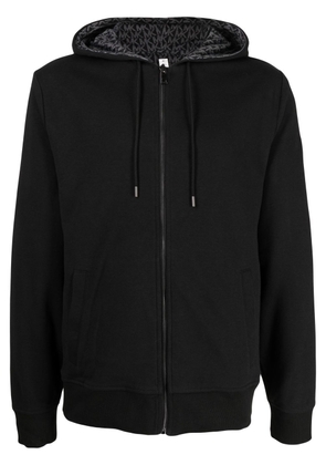 Michael Kors monogram-print reversible hoodie - Black