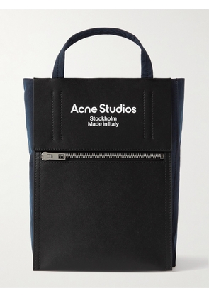 Acne Studios - Baker Out Small Logo-Print Leather and Nylon Tote Bag - Men - Black