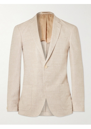 Mr P. - Slim-Fit Unstructured Linen Suit Jacket - Men - Neutrals - 36
