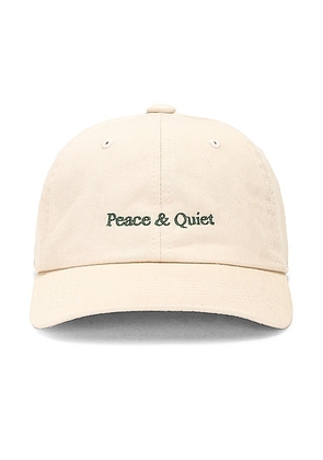 Museum of Peace and Quiet Classic Wordmark Dad Hat in Bone - Cream. Size all.