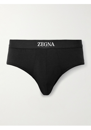 Zegna - Stretch-Cotton Briefs - Men - Black - S