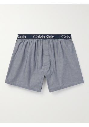 Calvin Klein Underwear - Slim-Fit Stretch-Cotton Chambray Boxer Briefs - Men - Blue - S