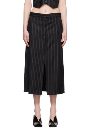 The Garment Black Marseille Midi Skirt