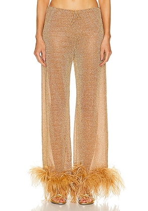 Oseree Lumière Plumage Long Pant in Toffee - Brown. Size L (also in M, S).