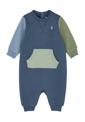 Polo Ralph Lauren Kids Colour-blocked Jersey Babygrow (3-12 Months) - Blue