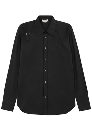 Alexander Mcqueen Harness Stretch-cotton Shirt - Black - 15.5