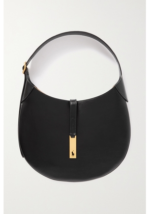 Polo Ralph Lauren - Polo Id Medium Leather Shoulder Bag - Black - One size