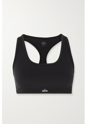 Alo Yoga - Ribbed Stretch Sports Bra - Black - x small,small,medium,large