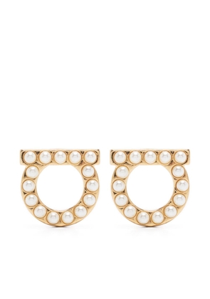Ferragamo Gancini pearl-embellished earrings - Gold