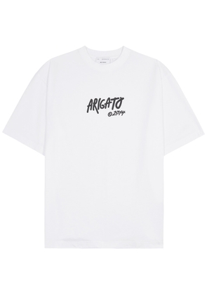 Axel Arigato Tag Logo-print Cotton T-shirt - White - XL