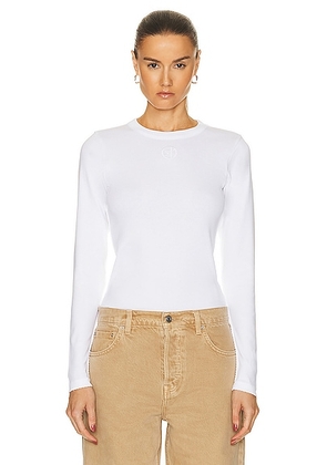 Saks Potts Eloise Long Sleeve T Shirt in White - White. Size XS (also in ).