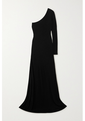 STAUD - Serena One-sleeve Stretch-jersey Gown - Black - x small,small,medium,large,x large