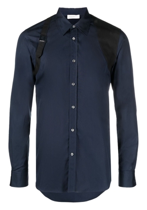 Alexander McQueen Harness cotton poplin shirt - Blue