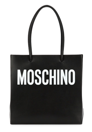 Moschino square logo shopper tote - Black
