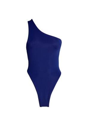 Louisa Ballou Plunge Asymmetric Swimsuit
